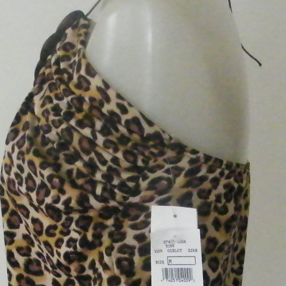 Halter Top Leopard Print Animal R Marks New York - Picture 9 of 11